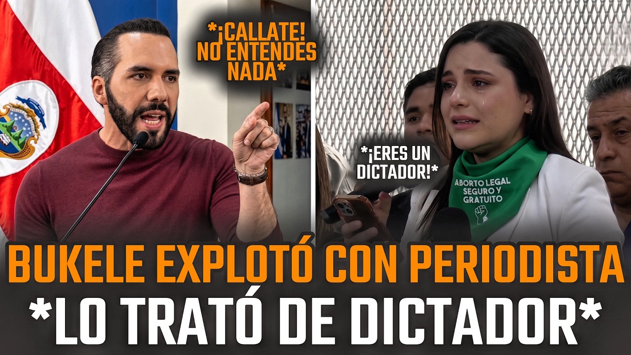 BUKELE EXPLOTÓ CONTRA PERIODISTA FEMINISTA QUE LO TRATÓ DE DICTADOR