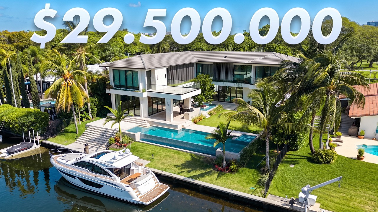 Asi es VIVIR en una LUJOSA MANSIÓN FRENTE AL MAR en MIAMI